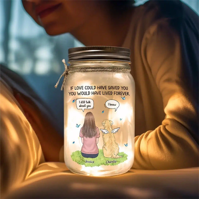 Your Light Will Always Shine In My Heart - Memorial Personalized Custom Mason Jar Light - Sympathy Gift For Pet Owners, Pet Lovers