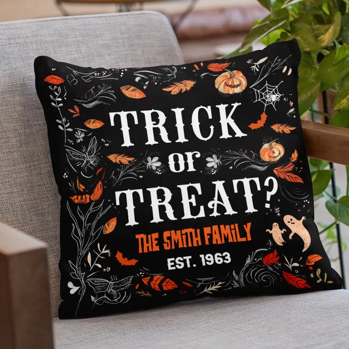 Halloween Is All About Spending Time With Loved Ones - Family Personalized Custom Pillow - Halloween Gift For Family Members