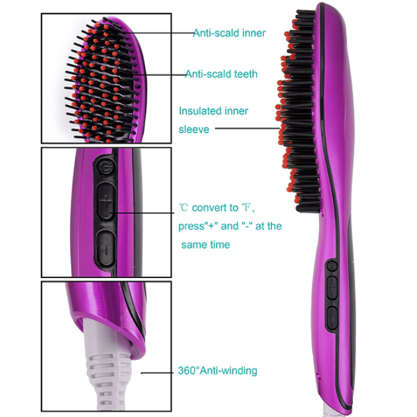 Ceramic Hair Straightening Brush