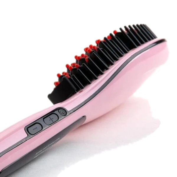 Flat Iron Hair Straightener Brush Comb Ceramic Hair Straightener