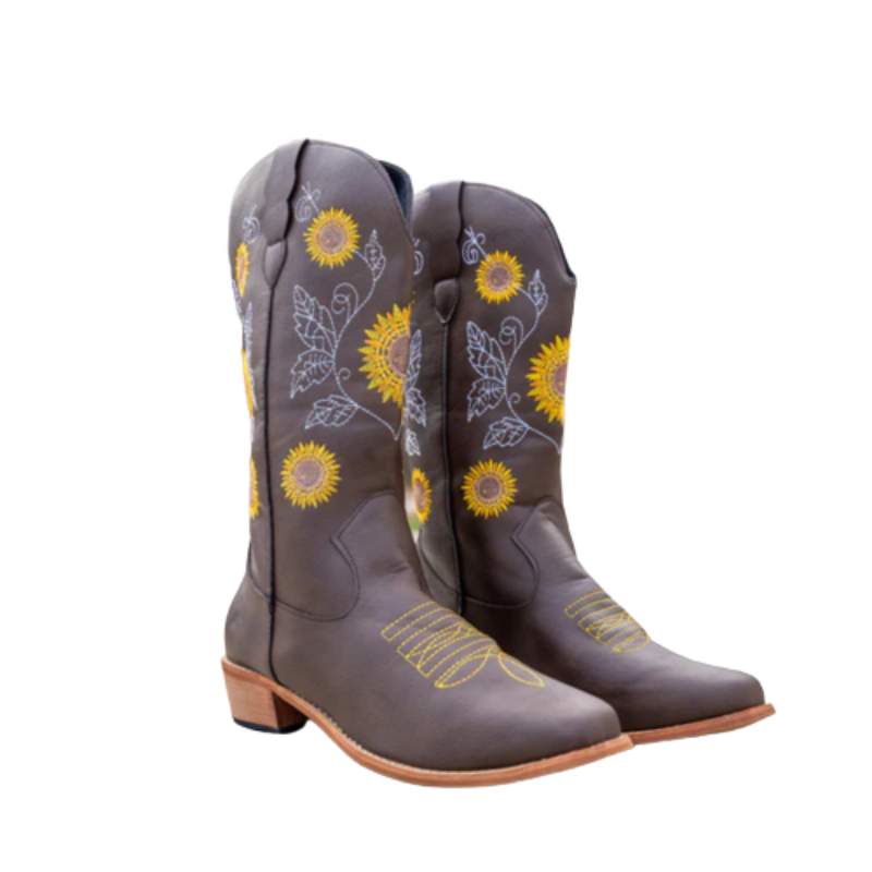 Lujo Sunflower Boots | Cowgirl Sunflower Boots