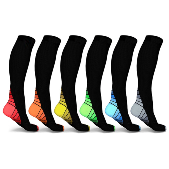Unisex Sports Compression Socks (6-Pack)
