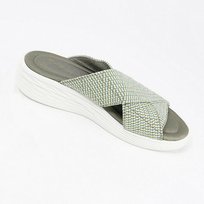 Stretch Cross Orthotic Slide Sandals