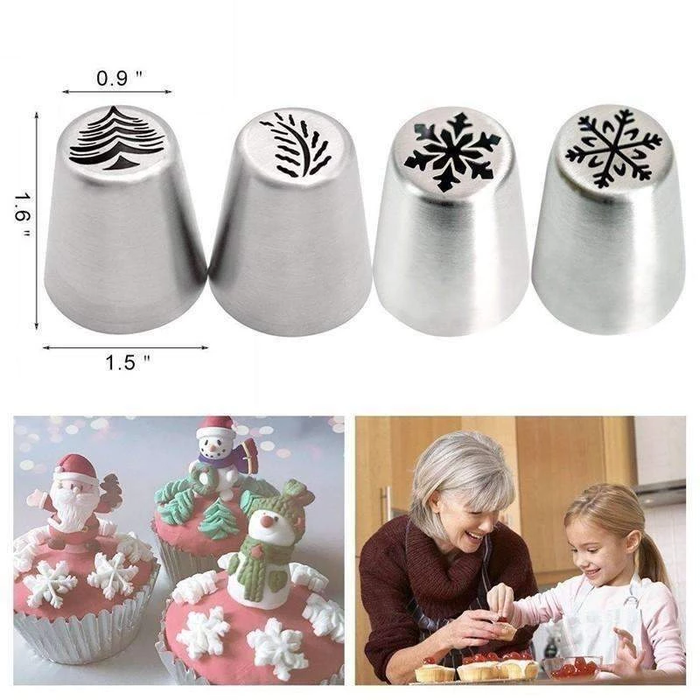 Christmas Piping Nozzles Kit